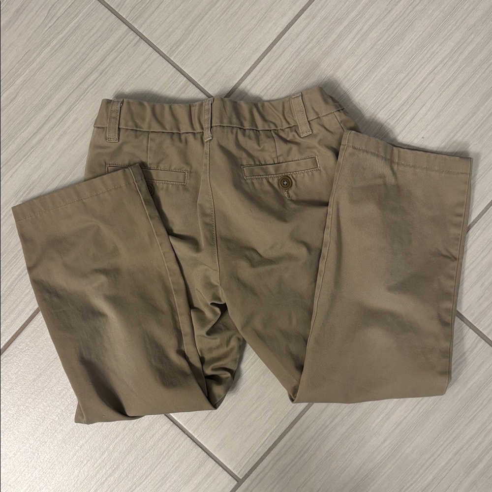 Girls uniform Lands' End Kids' Casual Tan Pants Size 8 - Picture 5 of 8